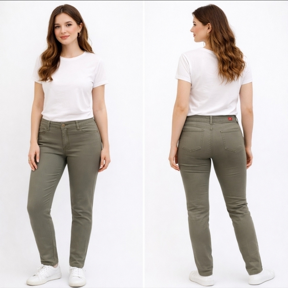 Unionbay Olive Green Skinny Pants Mid Rise Size L